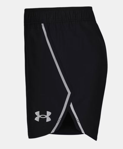 Under Armour Boys Black Silver Reflective 2-in-1 Shorts