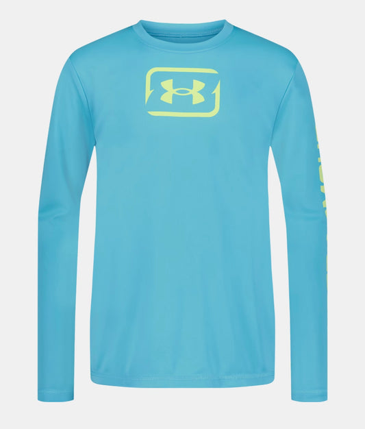 Under Armour Fresco Blue Long Sleeve Fishing Tee