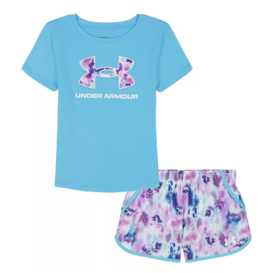 Under Armour Fresco Blue & Tie Dye Logo Short Set