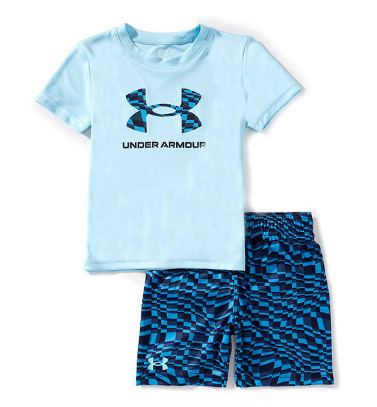 Under Armour Stream Big Logo Tee & Wave Shorts
