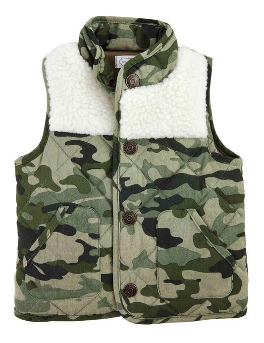 Mudpie Camo Sherpa Vest