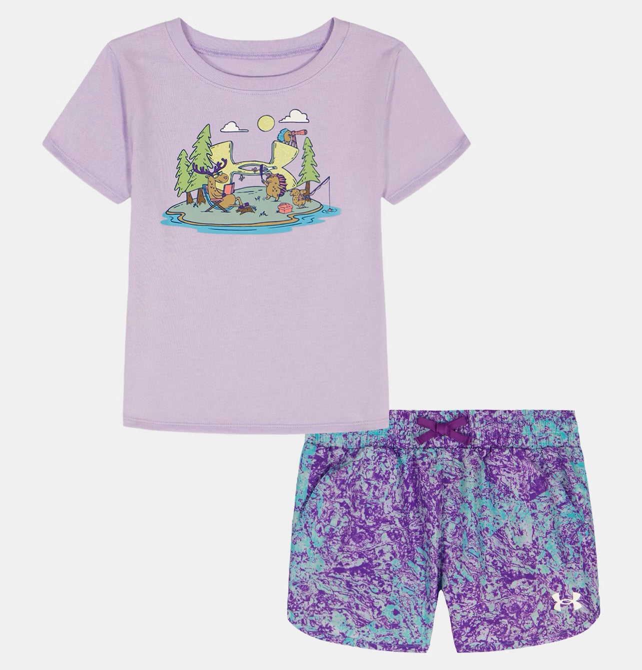 Under Armour Purple Crest Great Outdoors Short Set