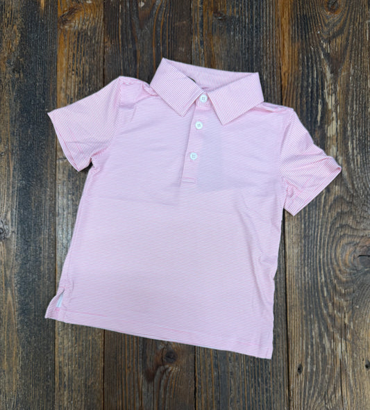 Meripex Micro Pink / White Stripe Polo