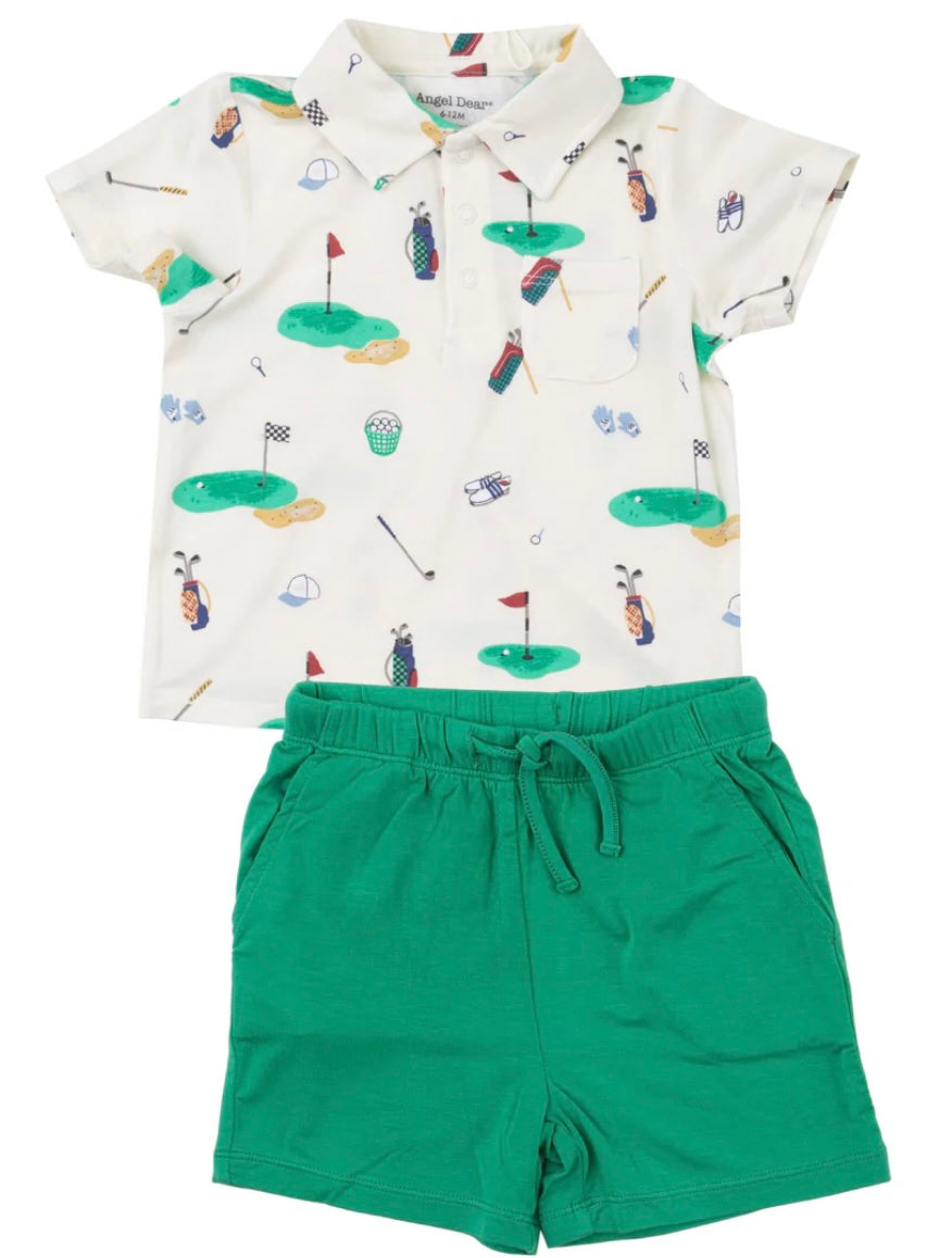 Angel Dear Golf Polo Shirt & Short Set