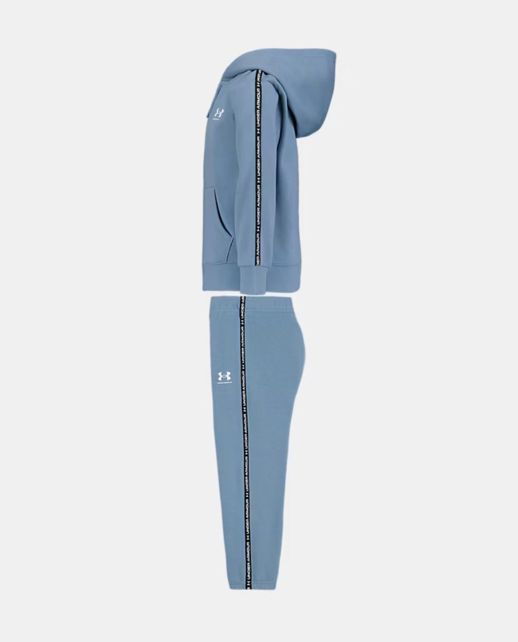 Under Armour Blue Wind Rival Logo Tape Trim Jacket & Pant Set