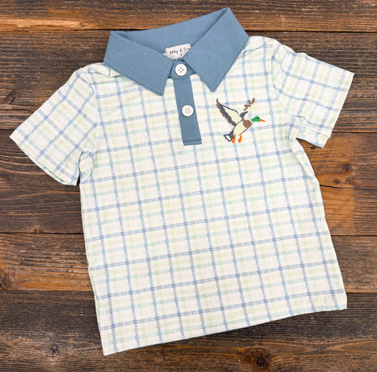 Plaid Duck Polo