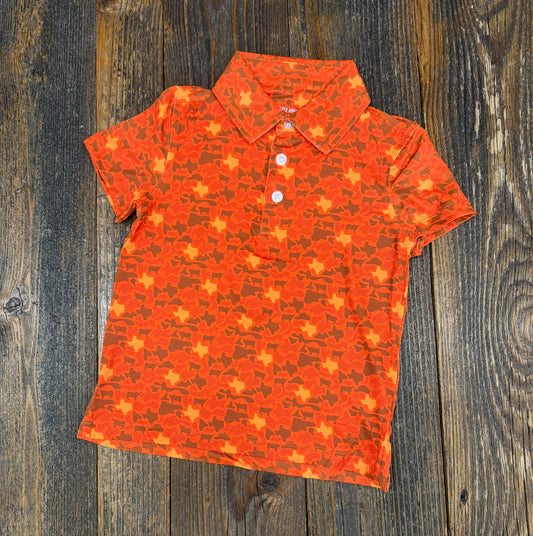 Meripex TX Orange Camo Polo