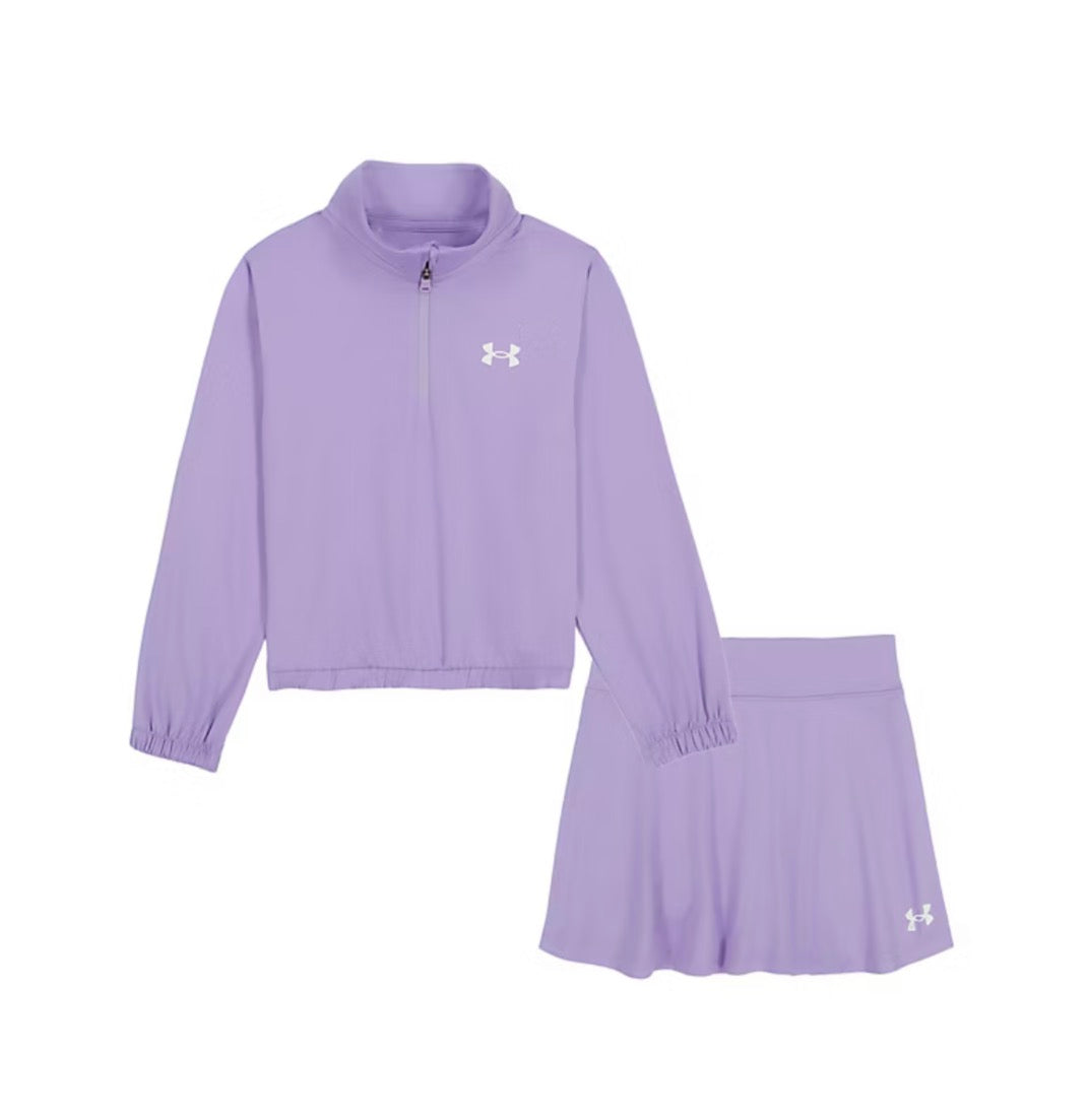 Under Armour Transparent Lilac Quarter Zip & Skort Set