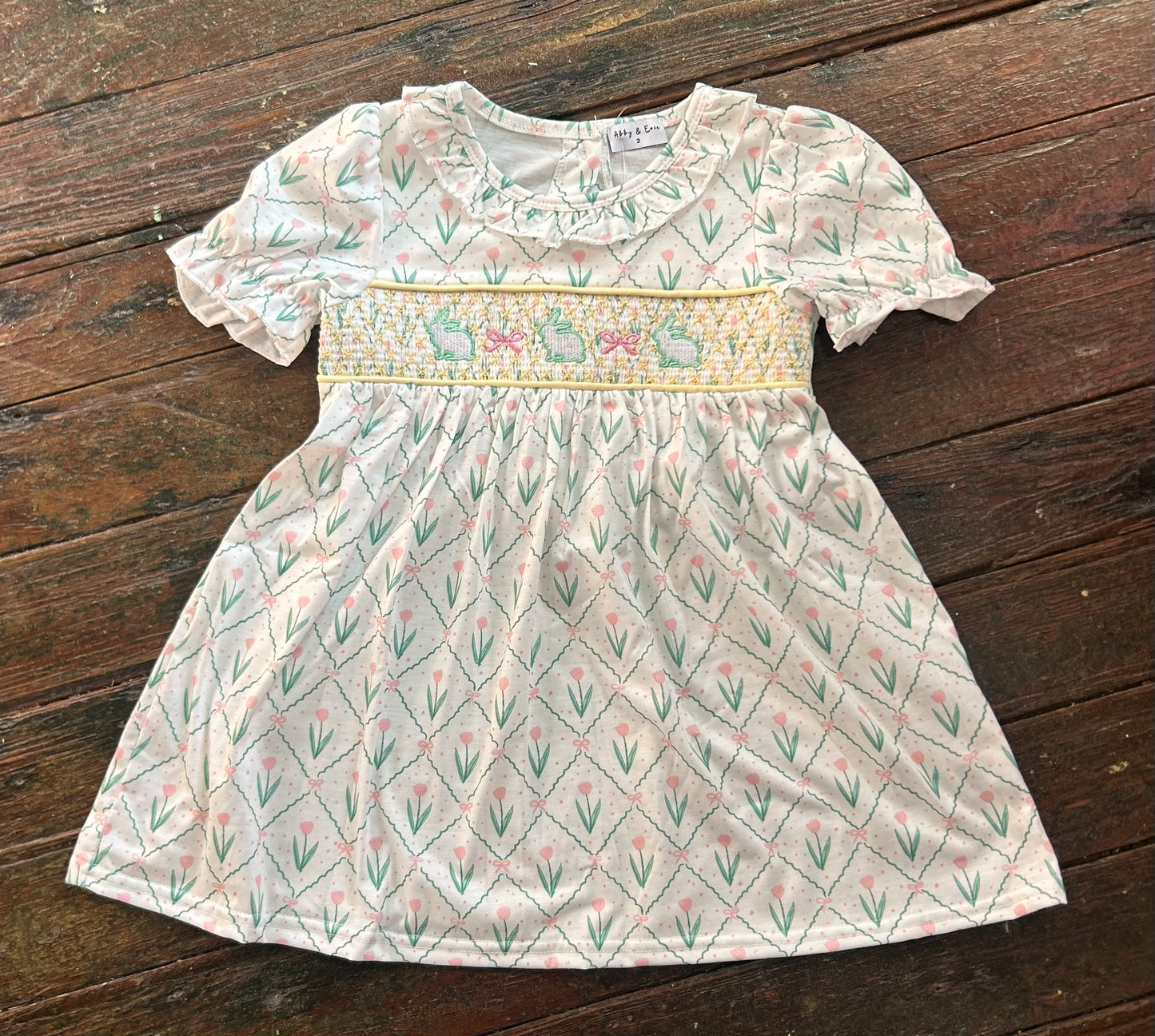 Bunny Smocked Tulip Dress