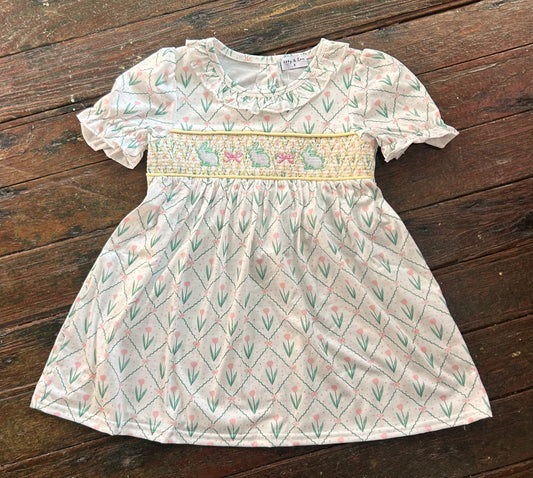 Bunny Smocked Tulip Dress