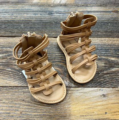 Laura Ashley Tan Gladiator Zipper Sandal