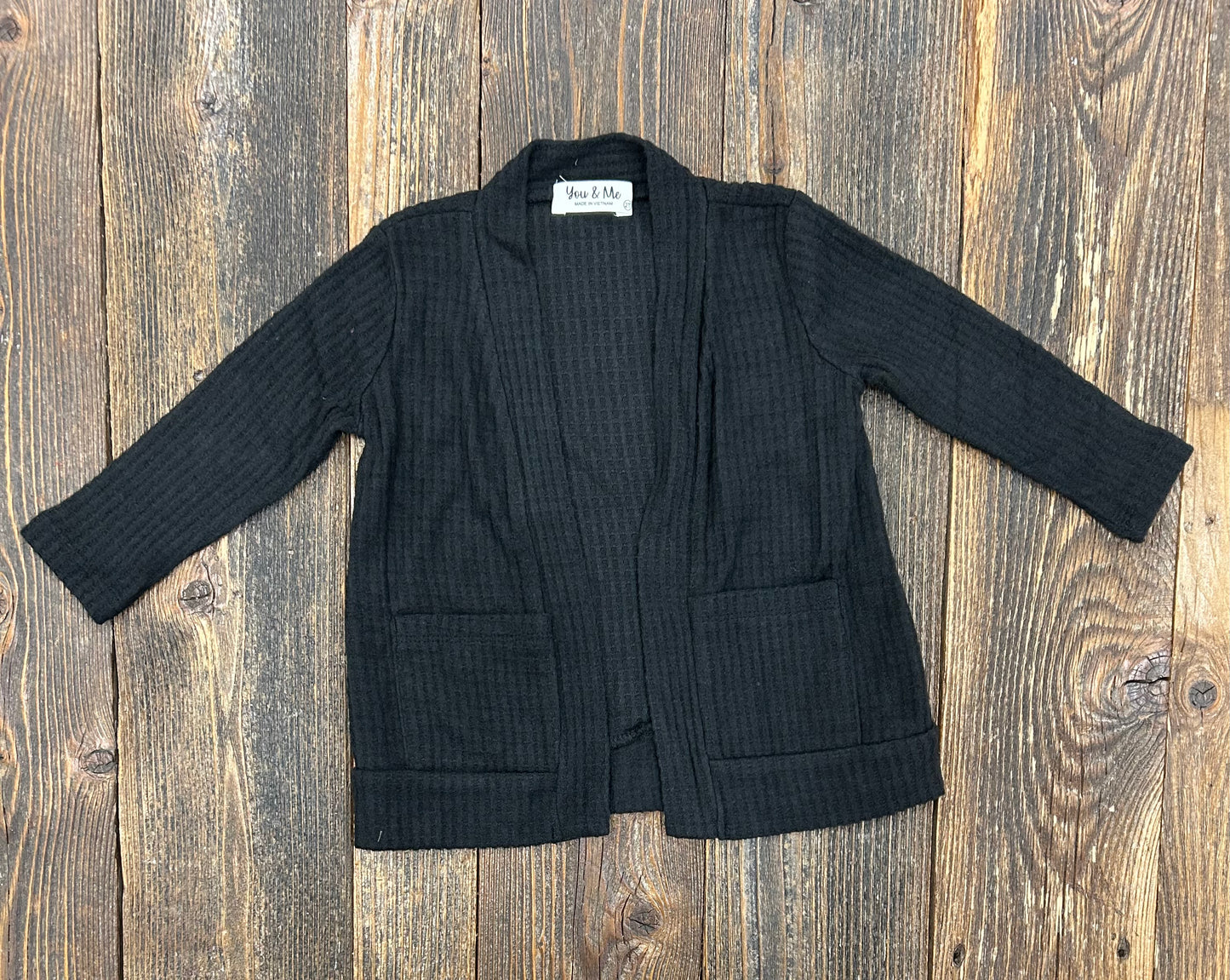 Perfect Peach Mommy & Me Waffle Knit Cardigan