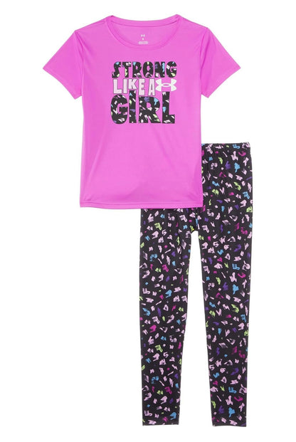 Under Armour Vivid Magenta Strong Like A Girl Legging Set