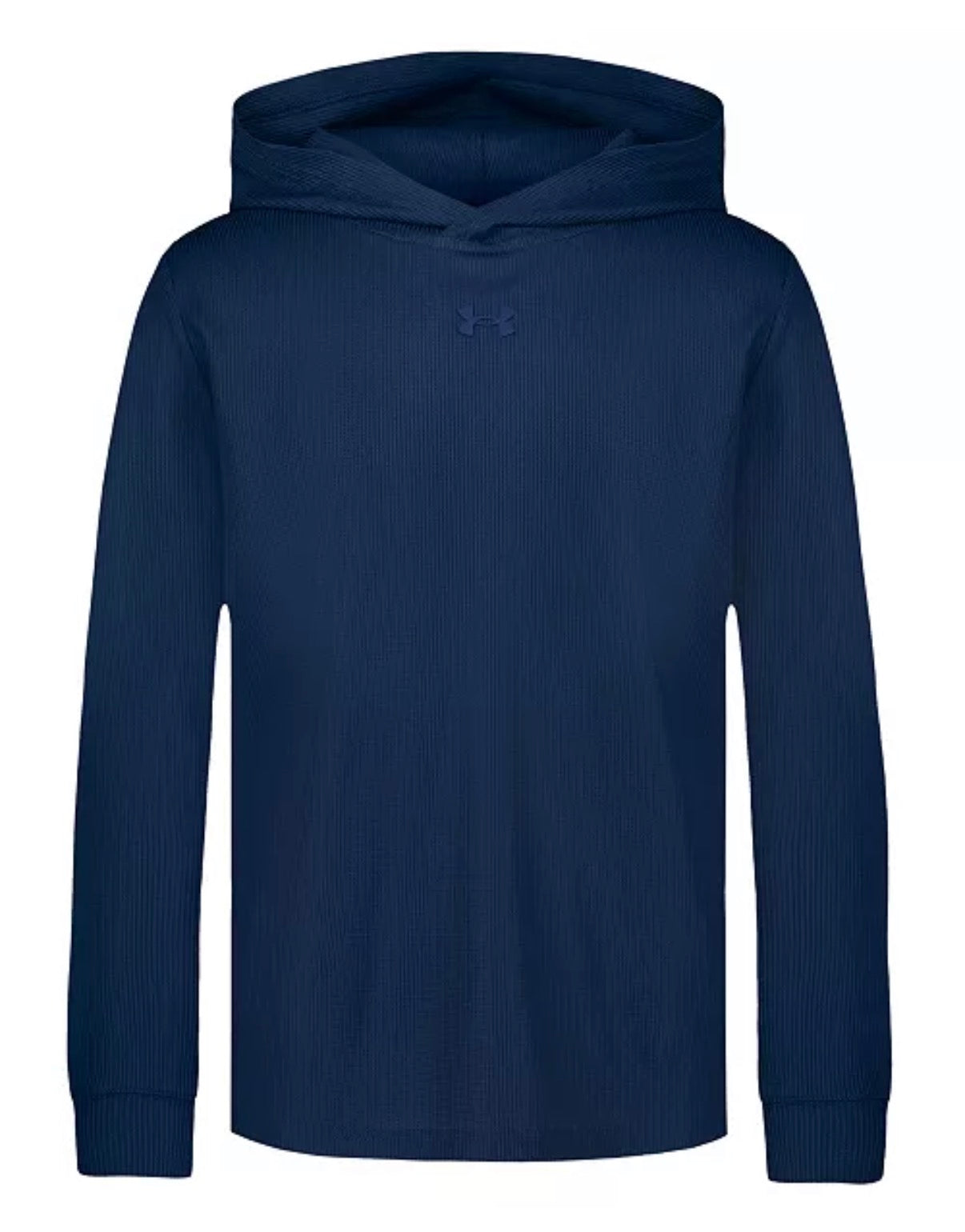 Under Armour Blackout Navy Waffle Hooded Long Sleeve