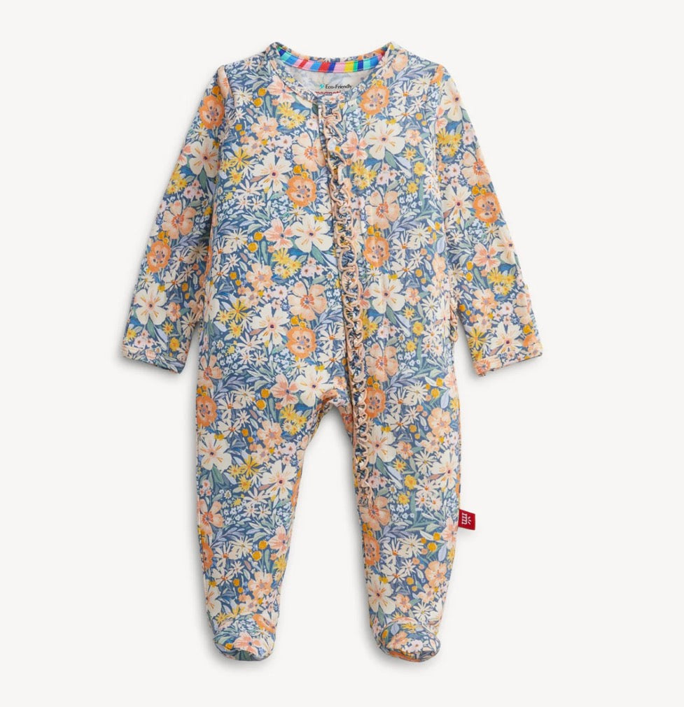 Magnetic Me Flora Modal Ruffle Footie
