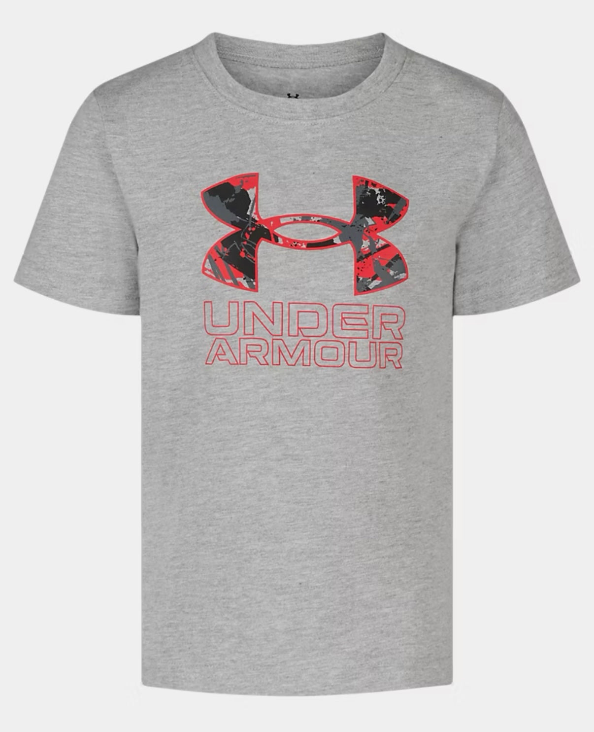 Under Armour Mod Gray - Red/Black Logo Tee