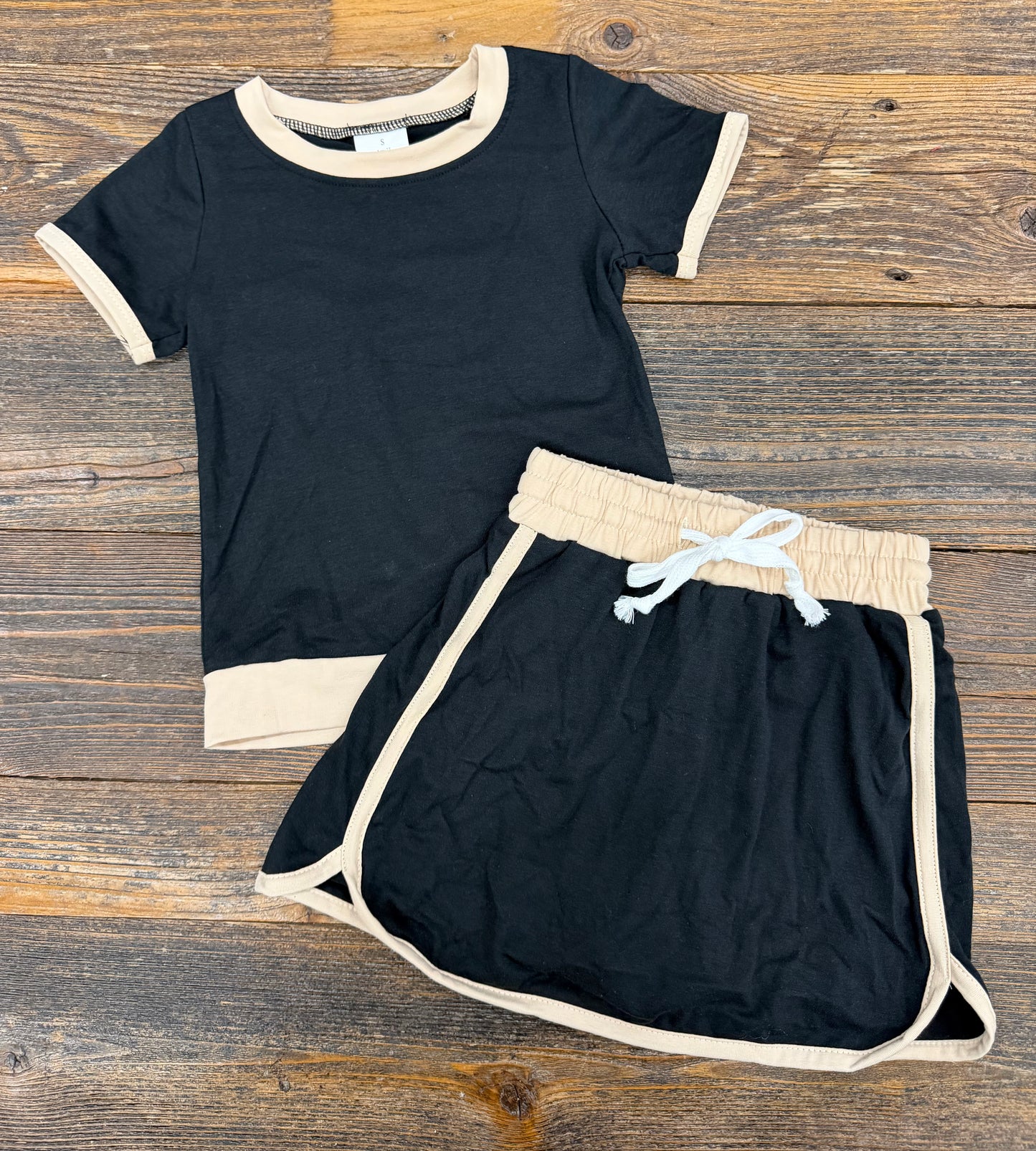 Black + Gold Skort Set