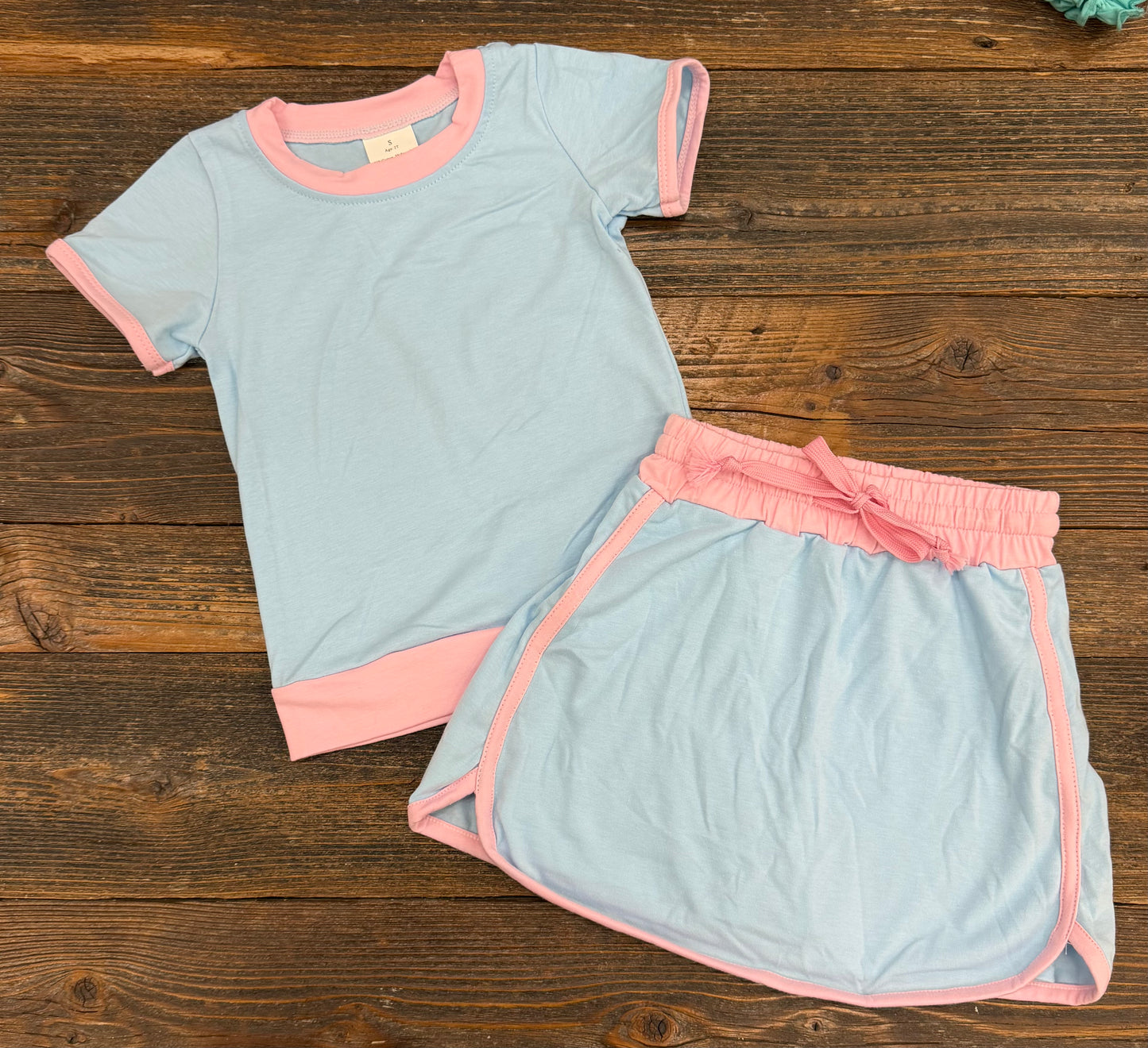 Blue + Pink Active Skort Set