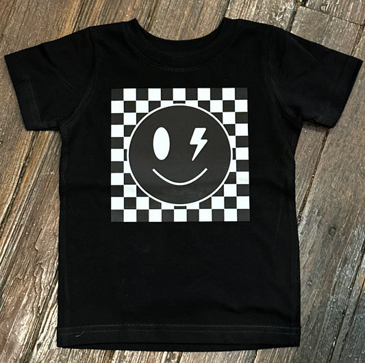 Check Smiley Face Tee