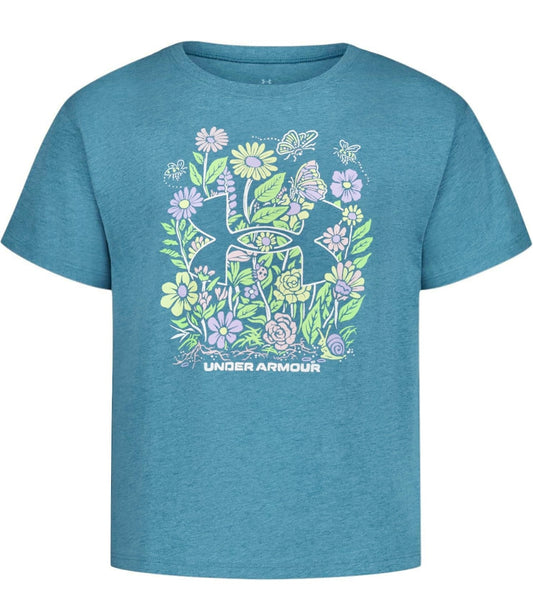 Under Armour Boundless Blue Heather Garden Logo Tee