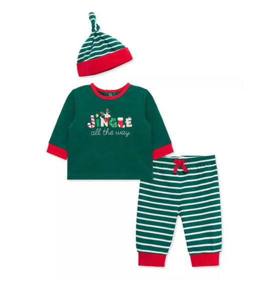 Little Me Jingle All the Way Jogger Set