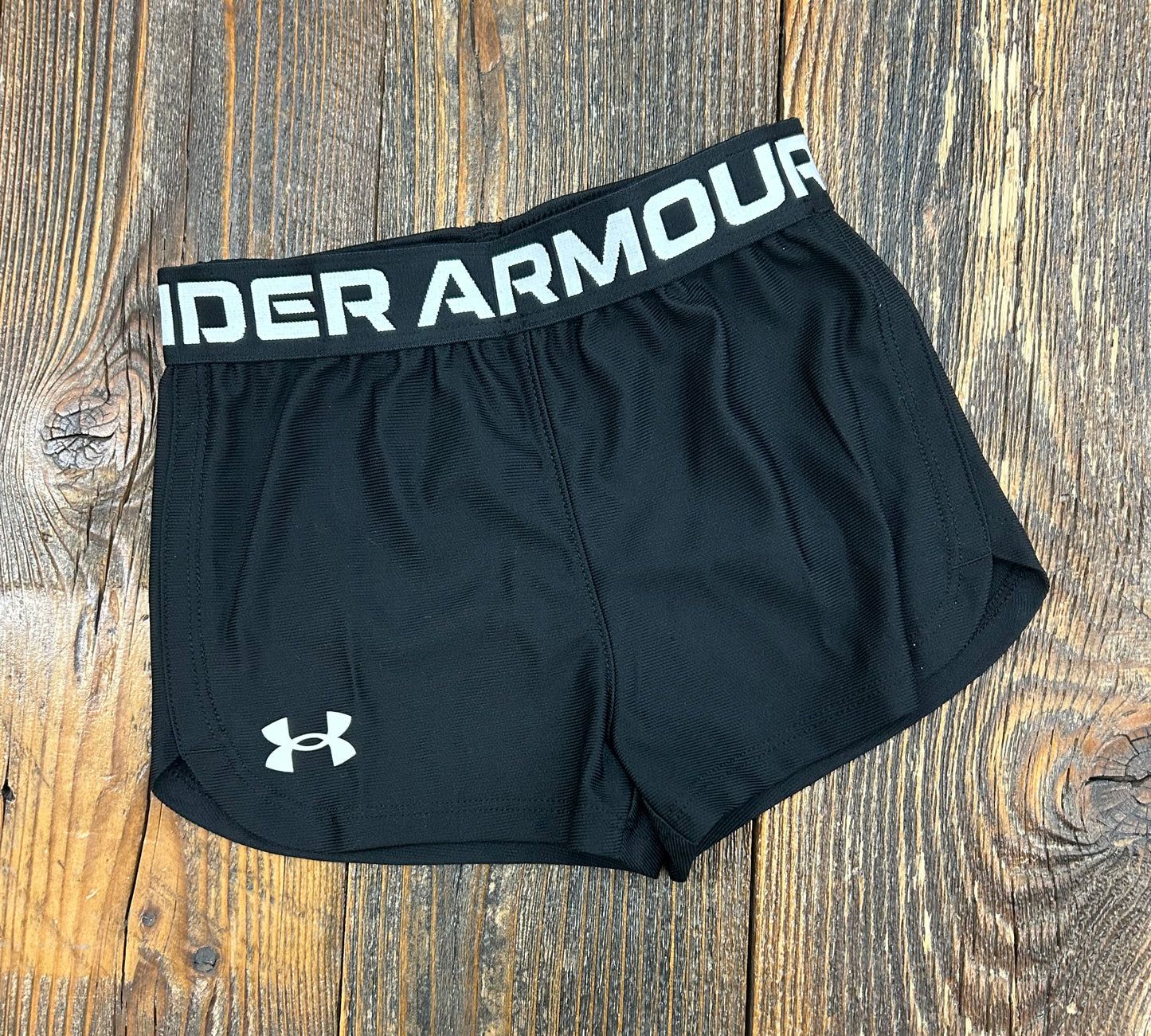 Under Armour Girls Play Up Black Shorts
