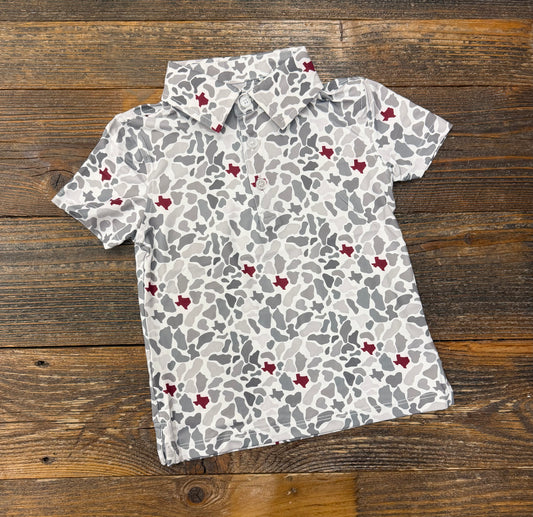 Meripex Maroon/Grey Texas Polo