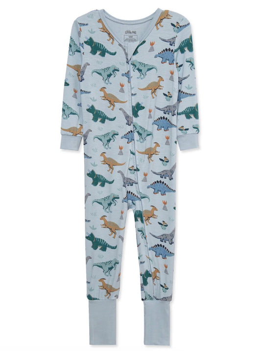 Little Me Blue Dino Bamboo Sleeper