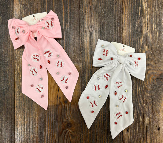 Beaded Baseball Bow
