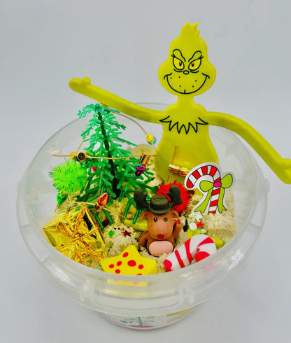 Grinch Sensory Sand Buckets