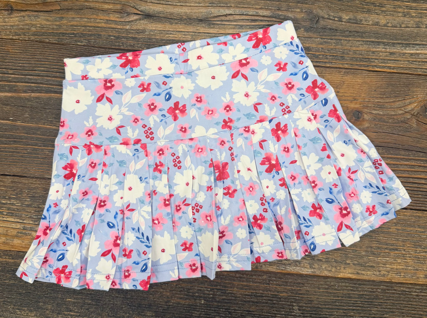 Blue Floral Skort