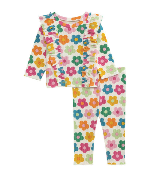 Mudpie Flower Print 2PC Set