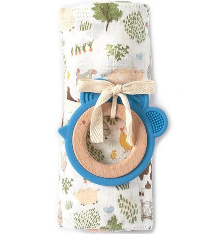 Mudpie Swaddle & Teether Set
