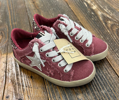 The “Reba” ShuShop Lo-Top Maroon Sneaker
