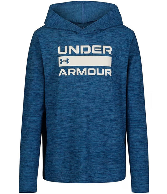 Under Armour Lightweight Varsity Blue Long Sleeve Logo Stack Hoodie