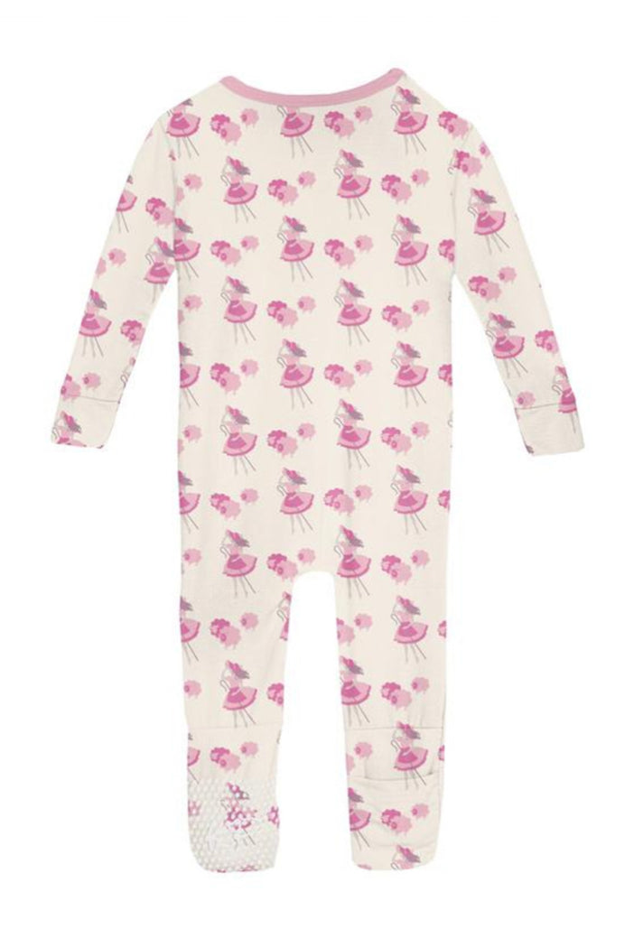 Kickee Natural Little Bo Peep Convertible Sleeper With Zipper