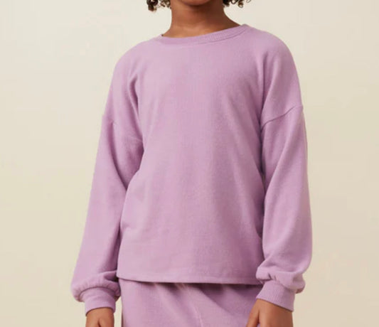 Hayden Soft Brushed Rib Seam Long Sleeve GY7567