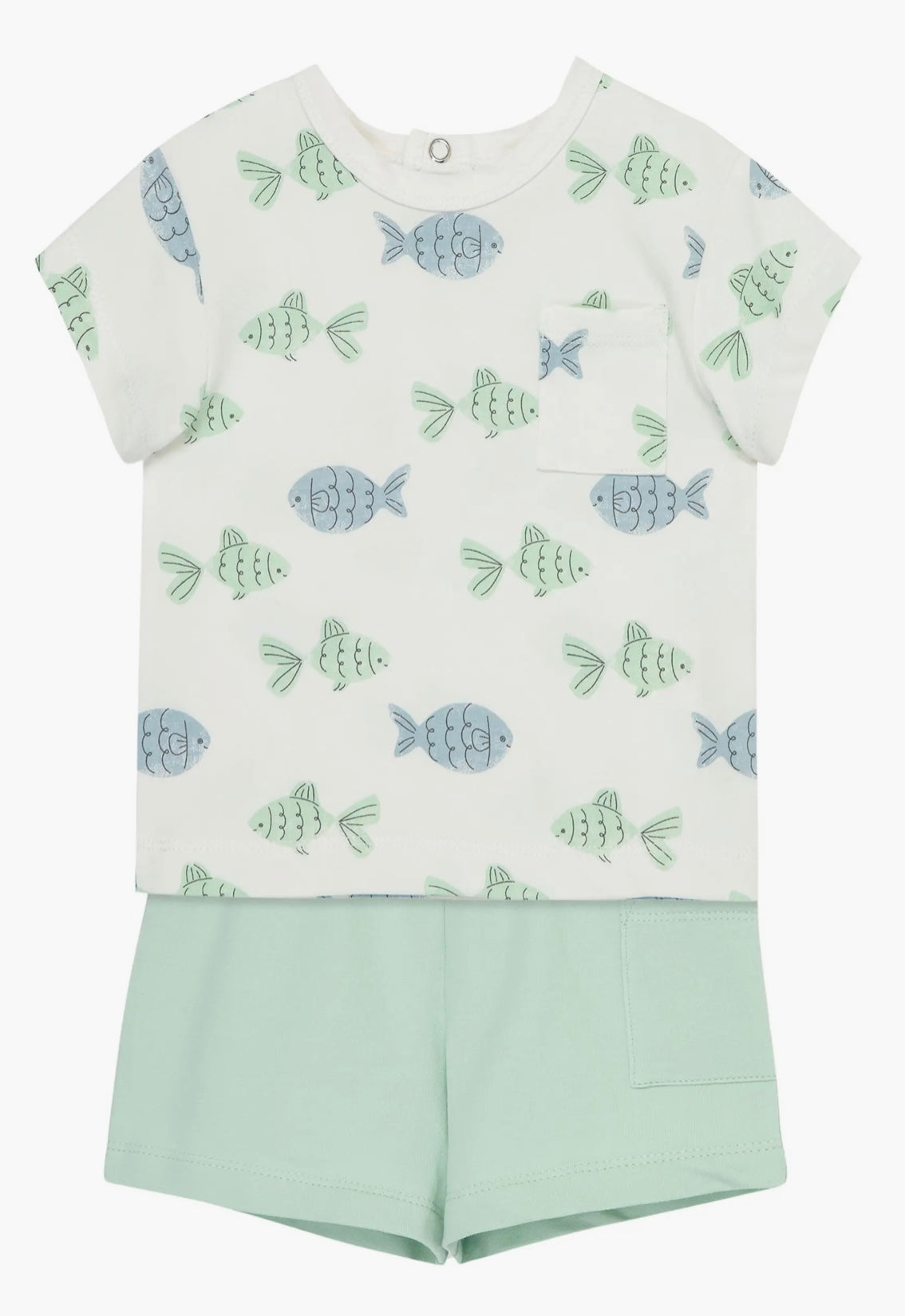 Focus Green Fish Short Set