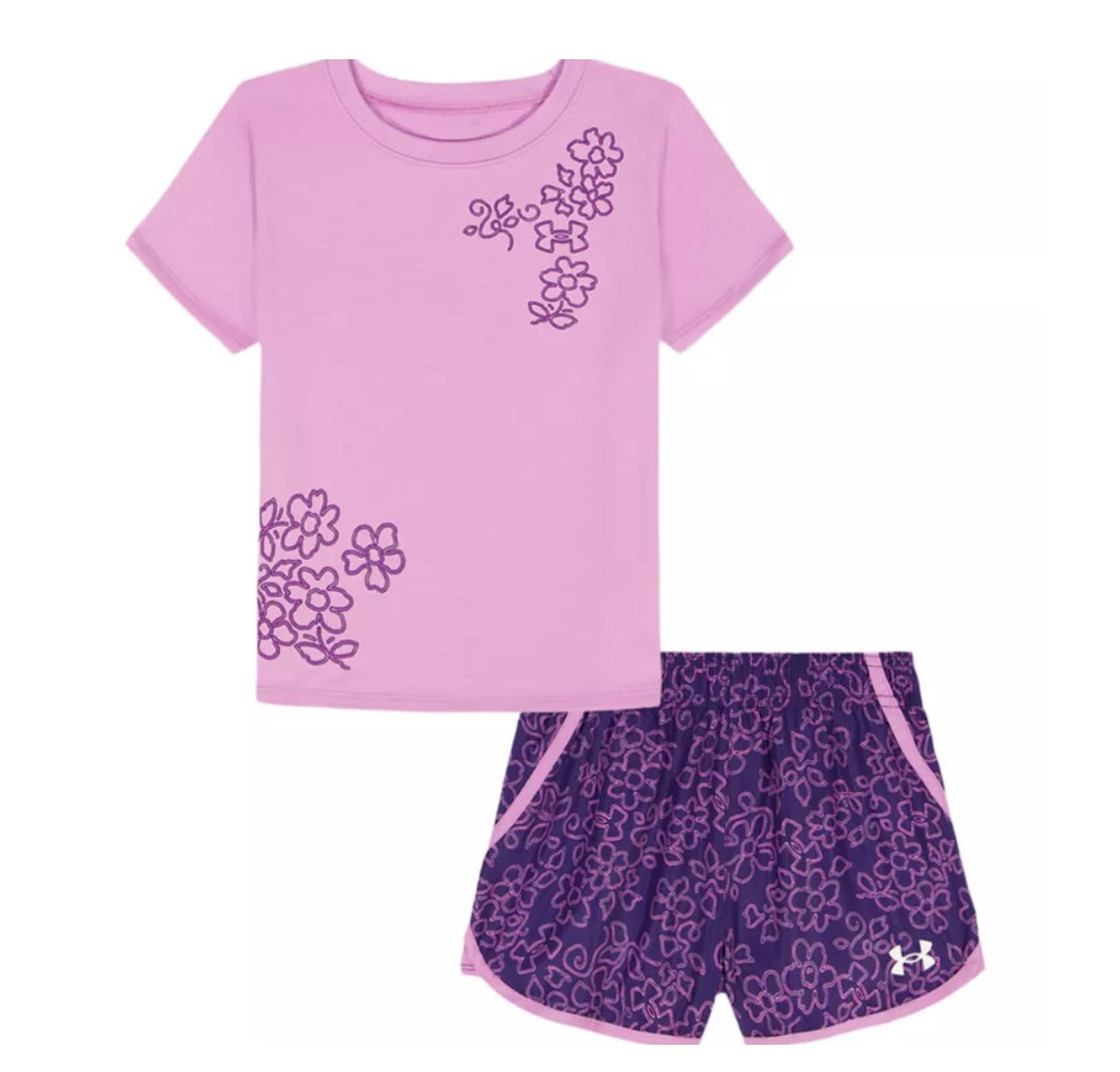 Under Armour Pink Dawn & Floral Short Set