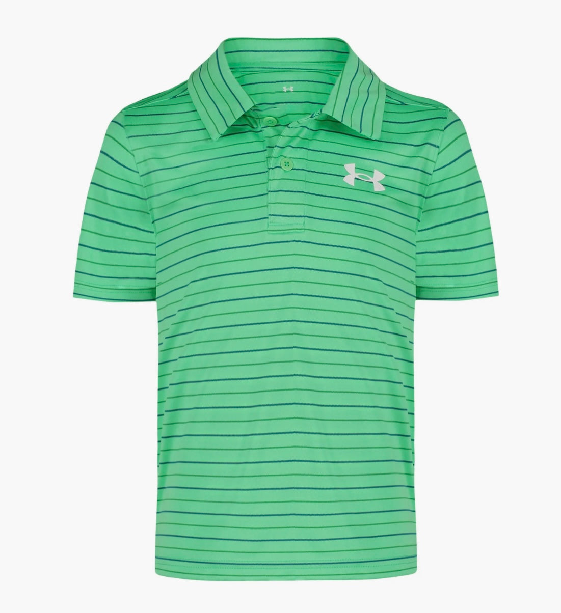 Under Armour Matrix Green Stripe Polo