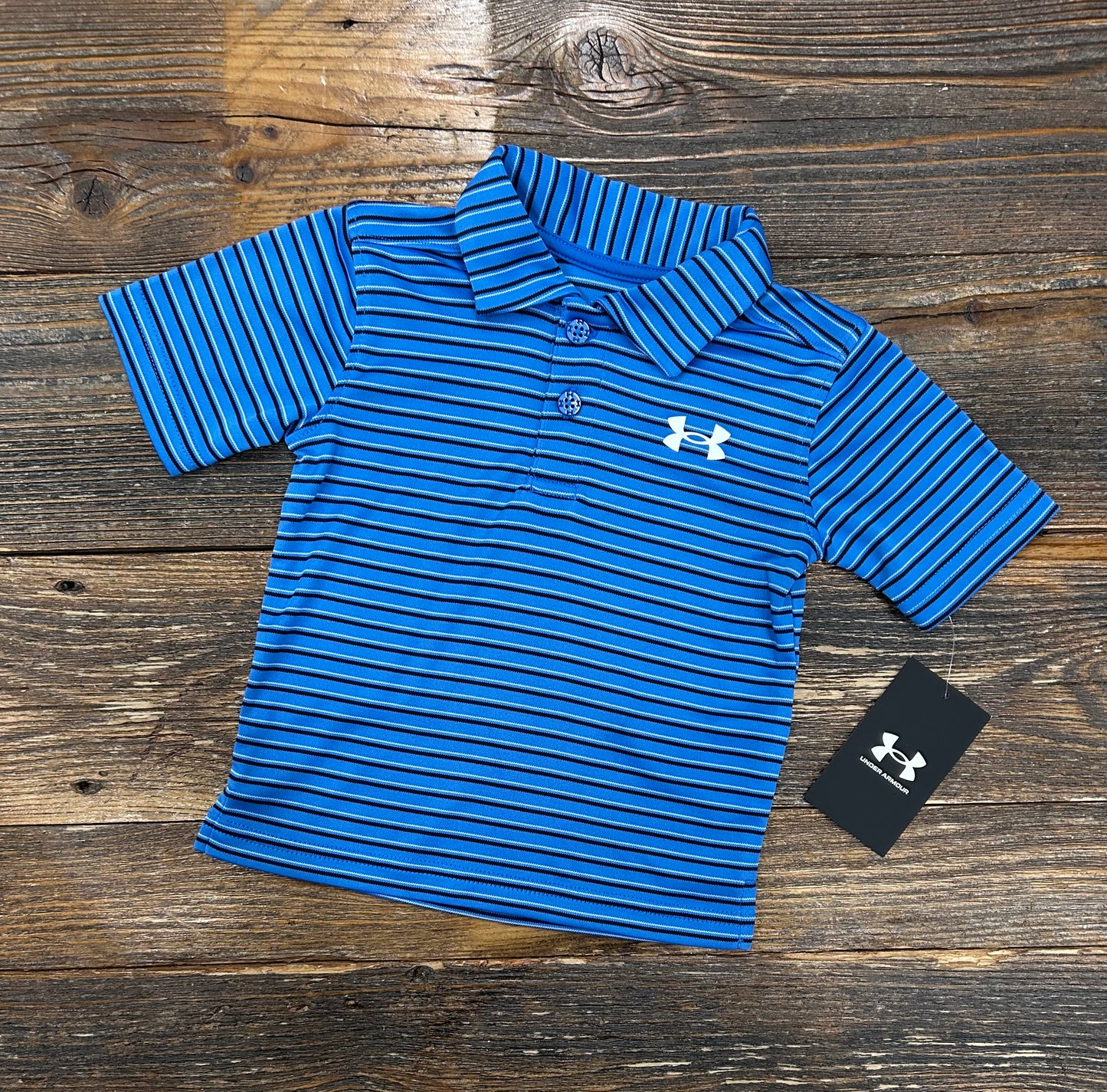 Under Armour Blue Alantis Match Play Stripe Polo