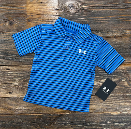 Under Armour Blue Alantis Match Play Stripe Polo