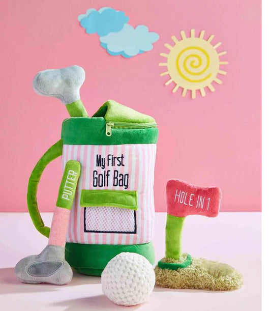 Mudpie Pink Plush Golf Set