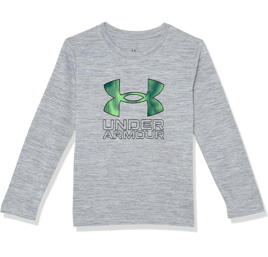Under Armour Steel Long Sleeve with Green Logo