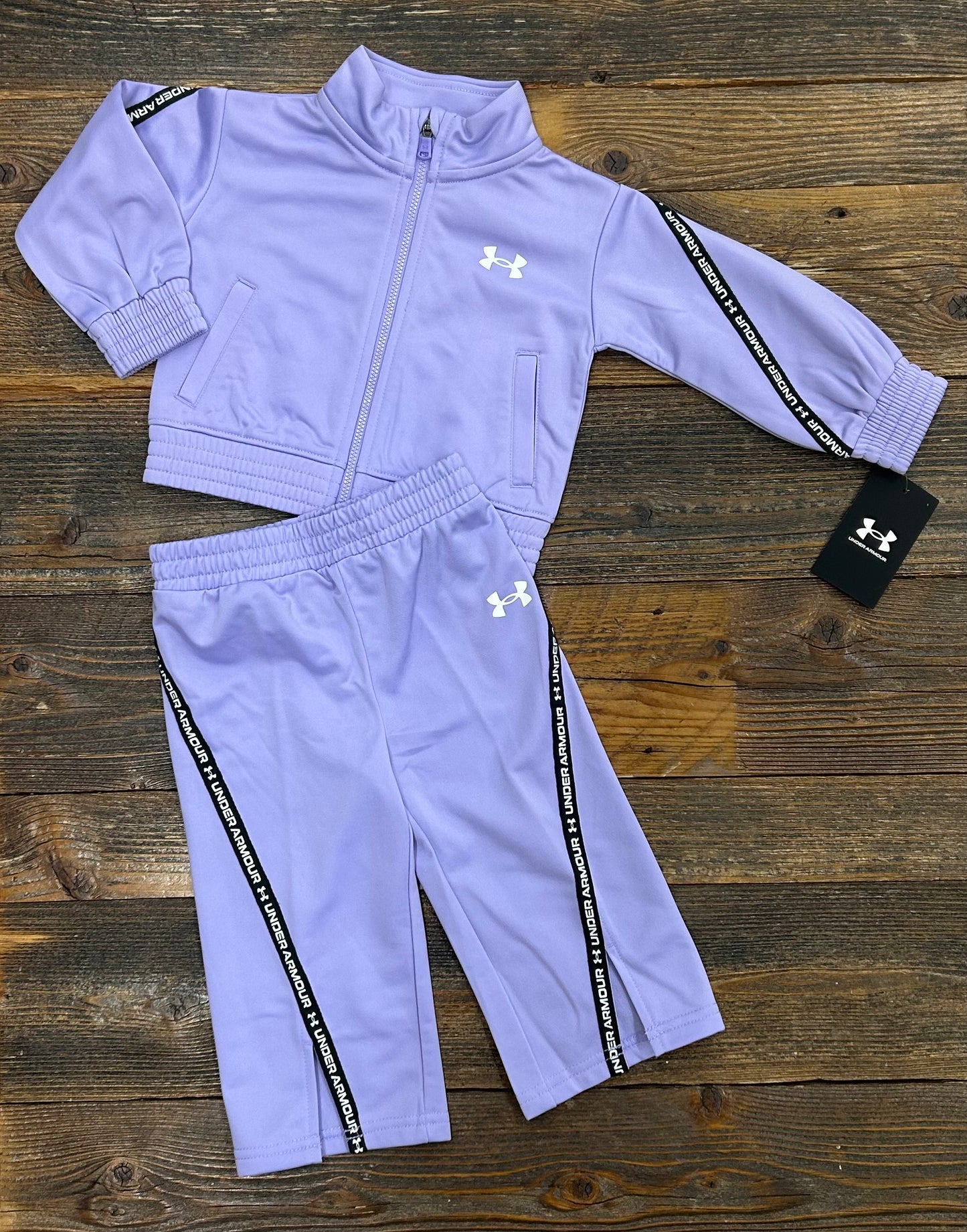 Under Armour Transparent Lilac Track Suit with Slit Yoga Pants