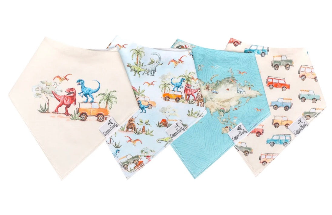 Copper Pearl Bandana Bib Sets