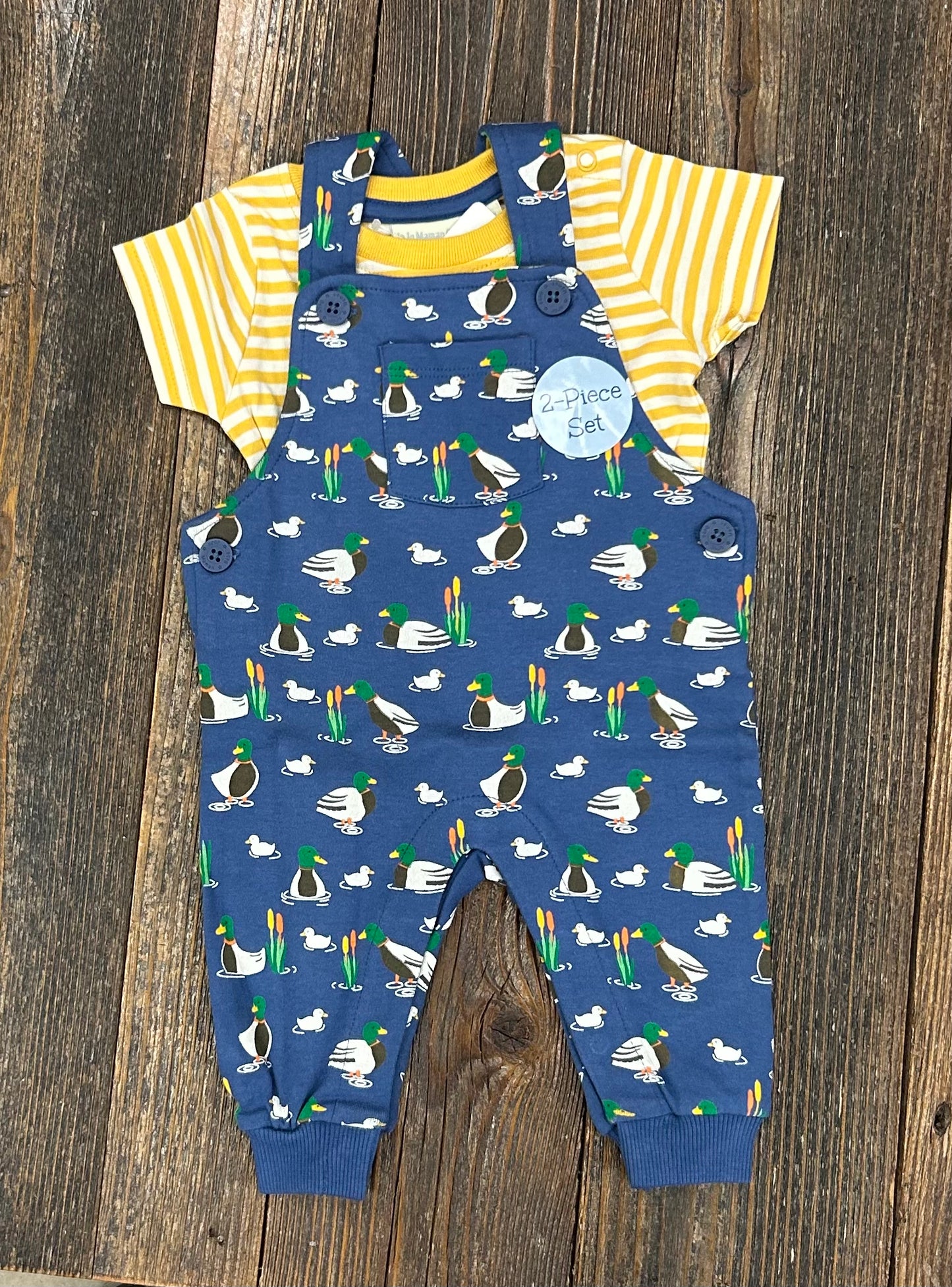 Jojo Mallard Print Dungaree Set