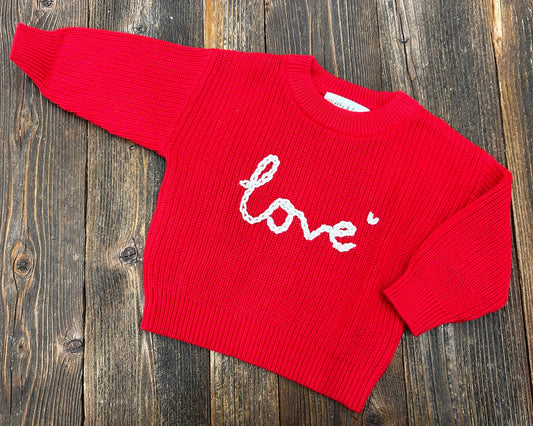 LOVE Embroidered Sweater