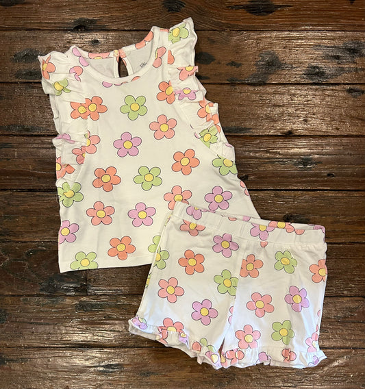 Little Me Ivory & Pastel Flowers 2 PC Play Set