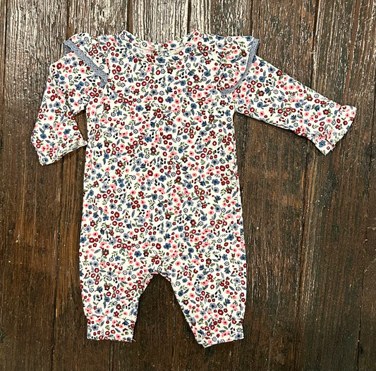 Oliver & Rain Floral Ruffle Romper